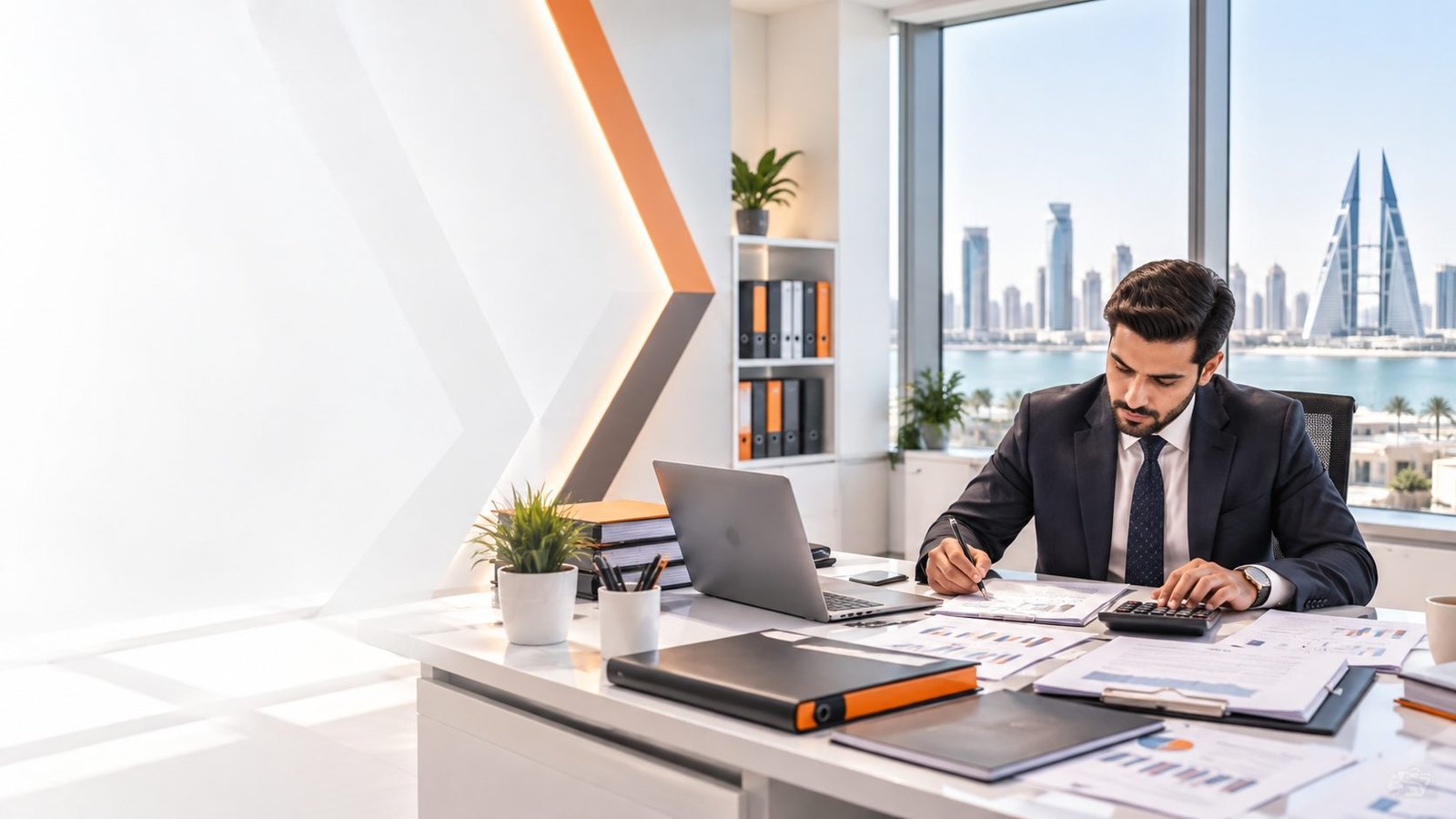 FINSYS accountant reviewing financial reports